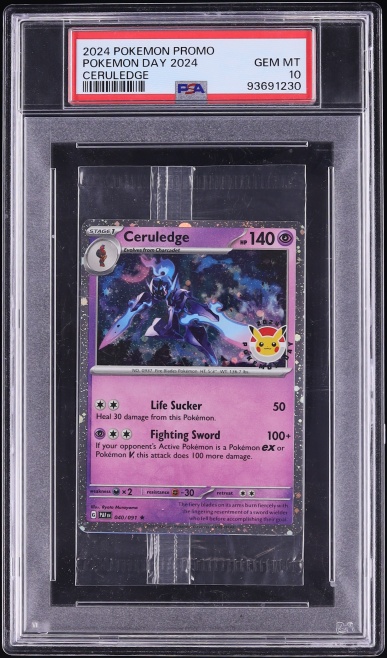 2024 Pokemon SV Paldean Fates Pokemon Day Promo Ceruledge #40 PSA 10 GEM MINT