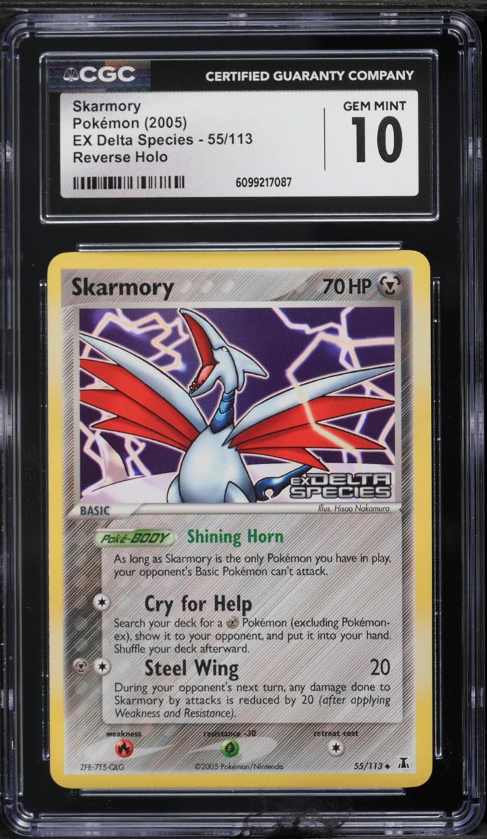 2005 Pokemon EX Delta Species Reverse Holo Skarmory #55 CGC 10 GEM MINT