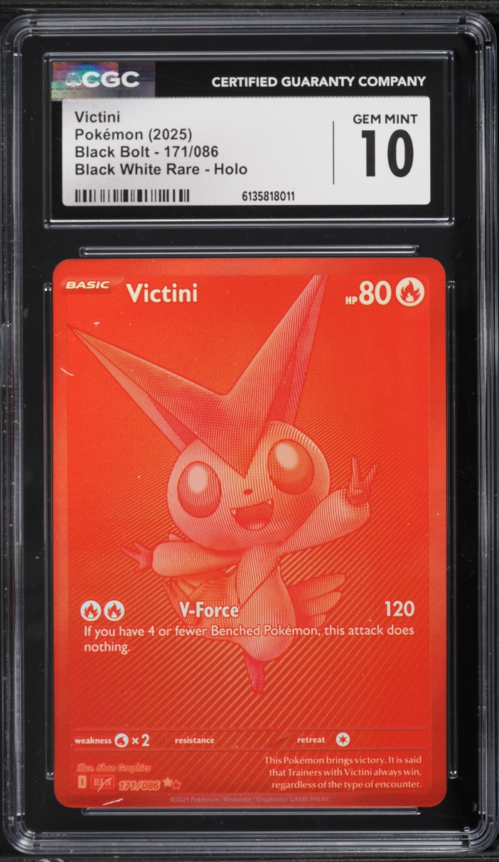 2025 Pokemon Scalet & Violet Black Bolt BWR Victini #171 CGC 10 GEM MINT