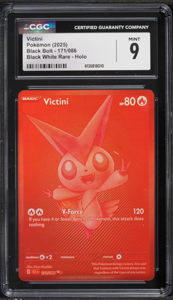 2025 Pokemon Scalet & Violet Black Bolt BWR Victini #171 CGC 9 MINT