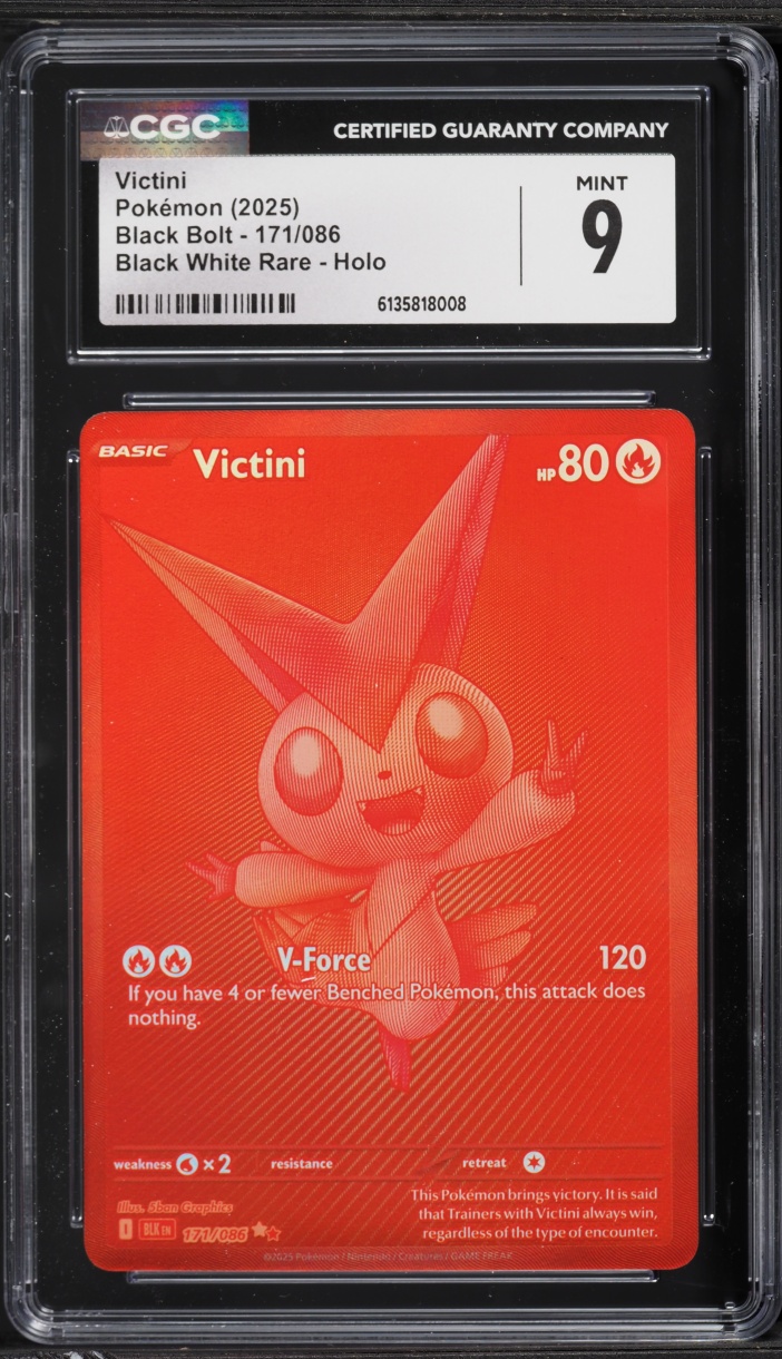 2025 Pokemon Scalet & Violet Black Bolt BWR Victini #171 CGC 9 MINT
