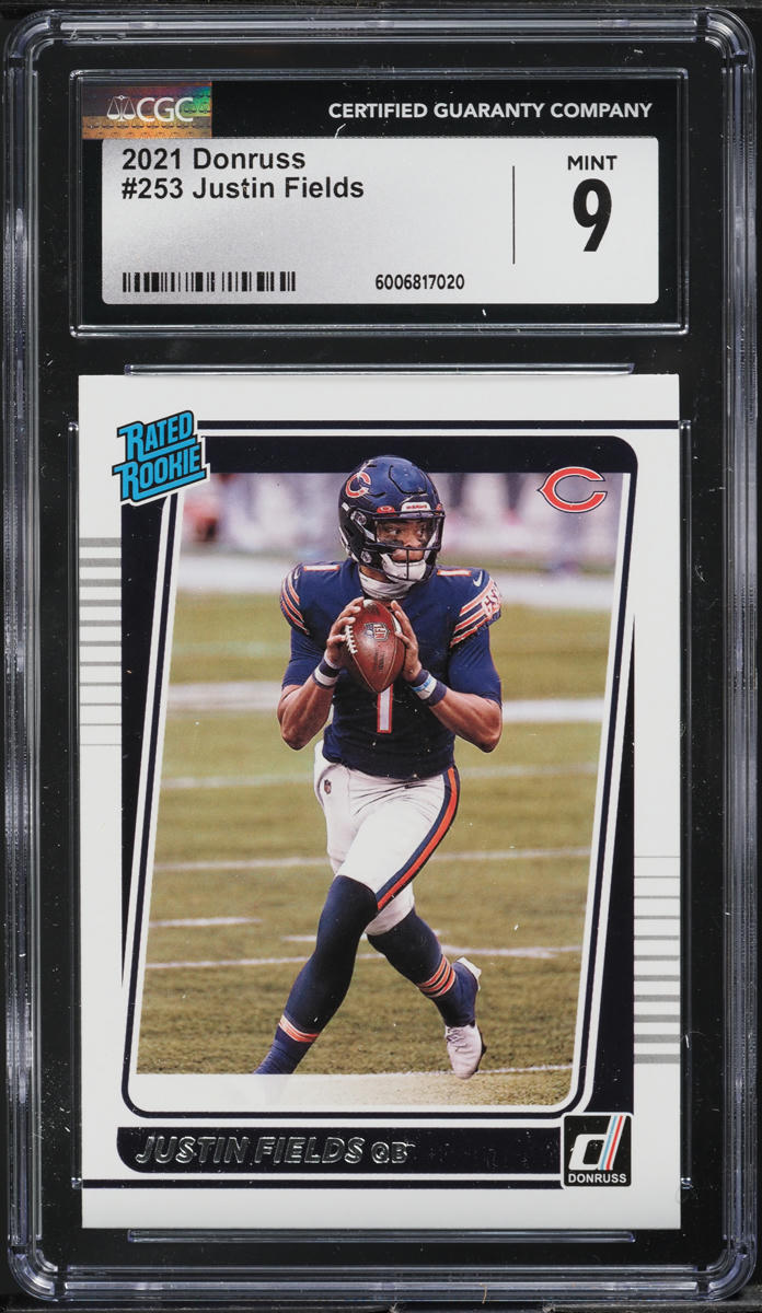 2021 Donruss Football Justin Fields ROOKIE #253 CGC 9 MINT