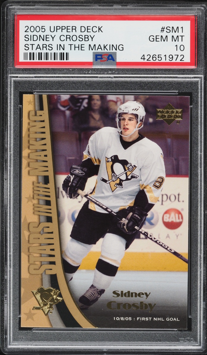 2005 Upper Deck Stars In The Making Sidney Crosby ROOKIE #SM1 PSA 10 GEM MINT