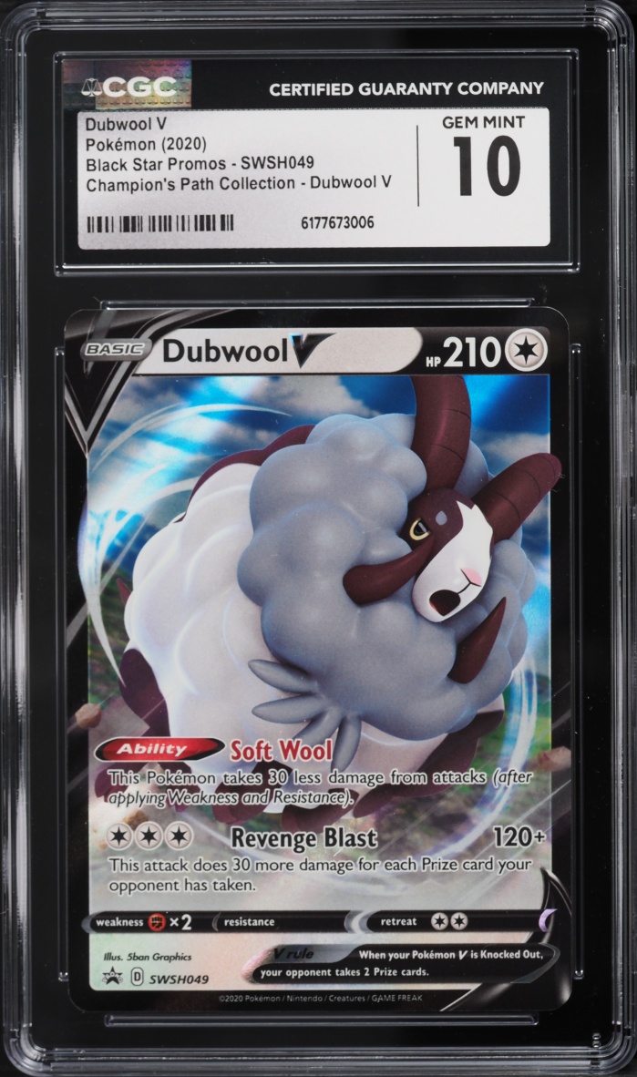 2020 Pokemon Sword & Shield Promo Champion's Path Dubwool V #SWSH049 CGC 10 GEM MINT