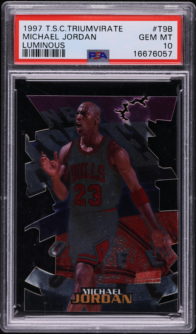 1997 Stadium Club Triumvirate Luminous Michael Jordan #T9B PSA 10 GEM MINT