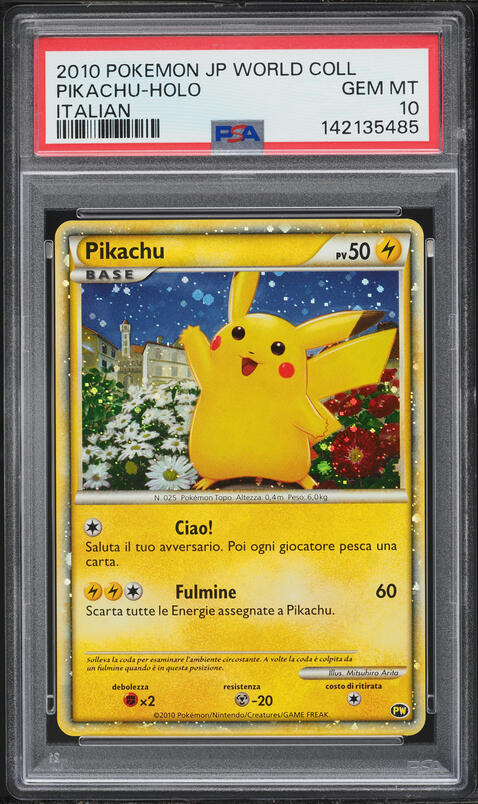 2010 Pokemon Korean World Collection Holo Pikachu PSA 9 MINT on