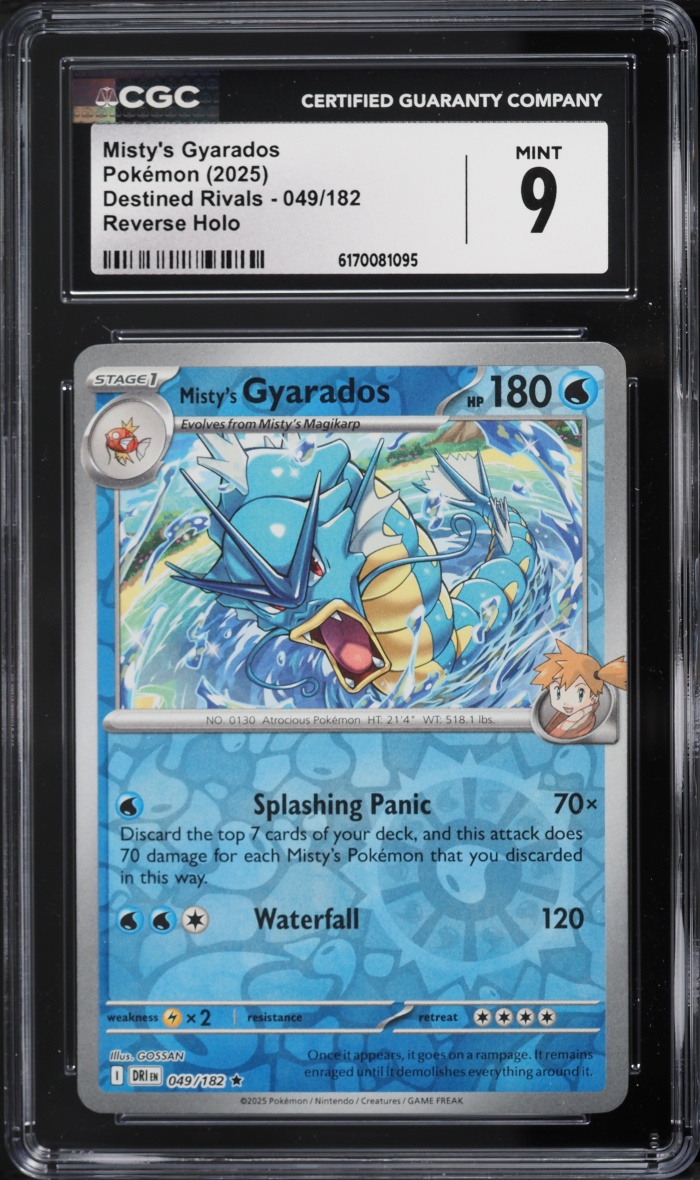 2025 Pokemon Scarlet Violet Destined Rivals Reverse Holo Misty's Gyarados #49 CGC 9 MINT