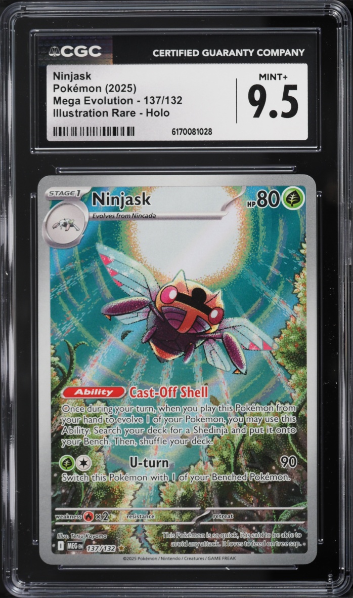 2025 Pokemon Mega Evolution IR Ninjask #137 CGC 9.5 MINT+
