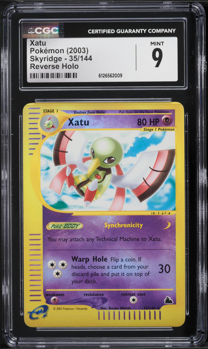 2003 Pokemon Skyridge Reverse Holo Xatu #35 CGC 9 MINT