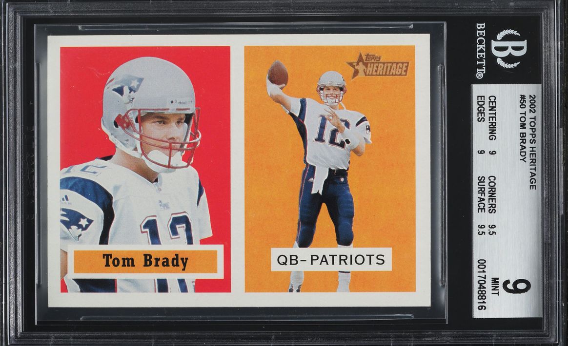 2002 Topps Heritage Tom Brady #50 BGS 9 MINT