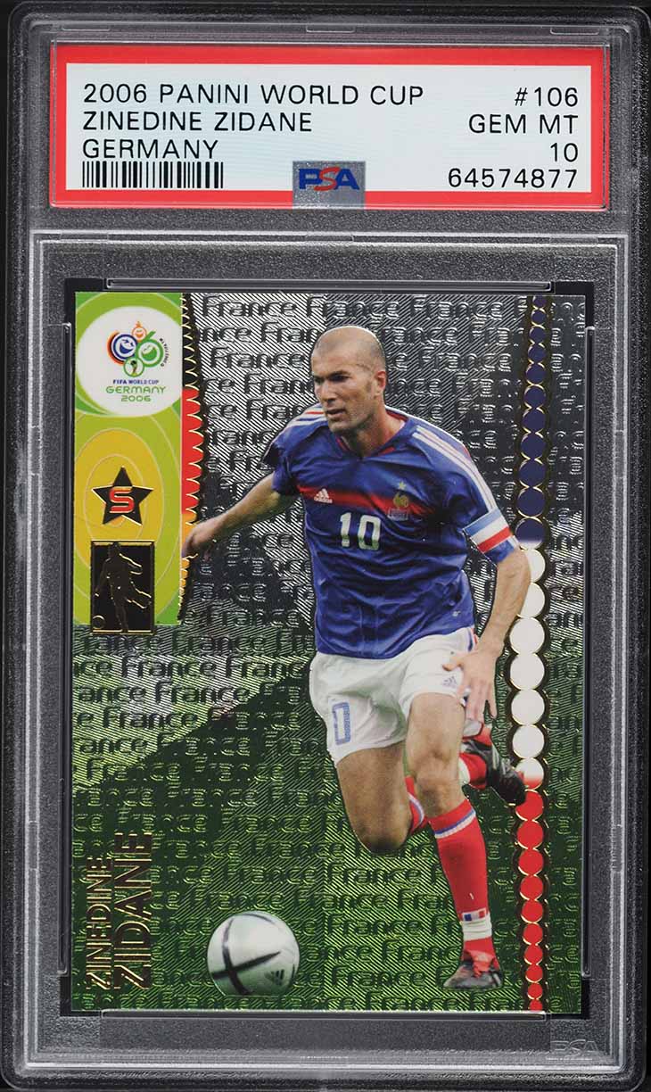 2006 Panini World Cup Germany Zinedine Zidane #106 PSA 10 GEM MINT