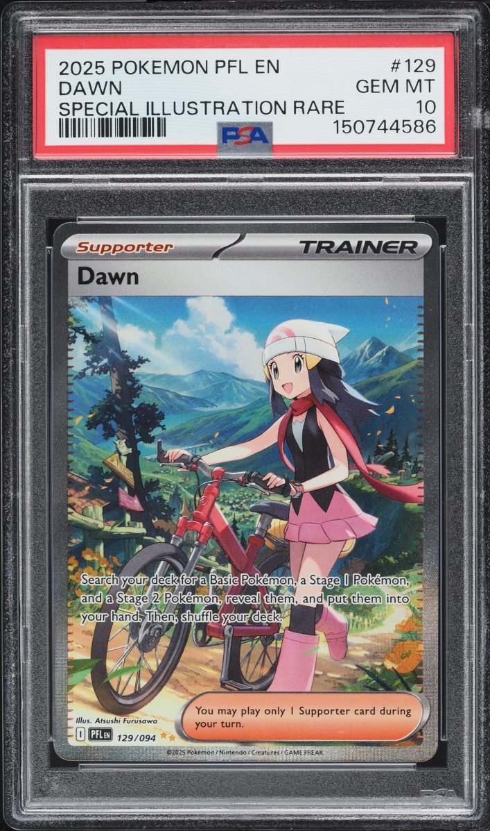 2025 Pokemon Mega Evolution Phantasmal Flames SIR Dawn #129 PSA 10 GEM MINT