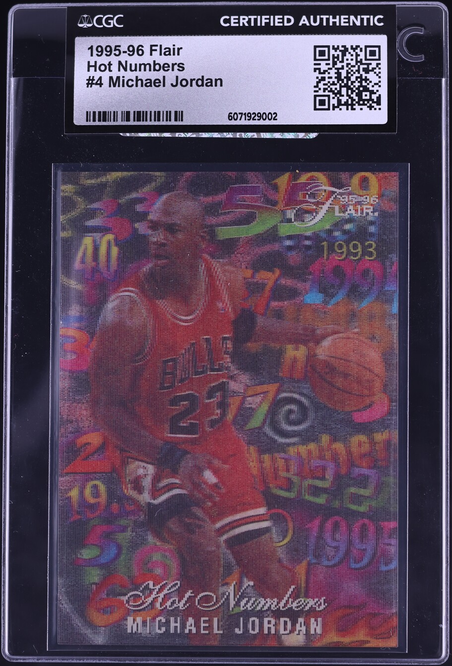 1995 Flair Hot Numbers Michael Jordan #4 CGC AUTH