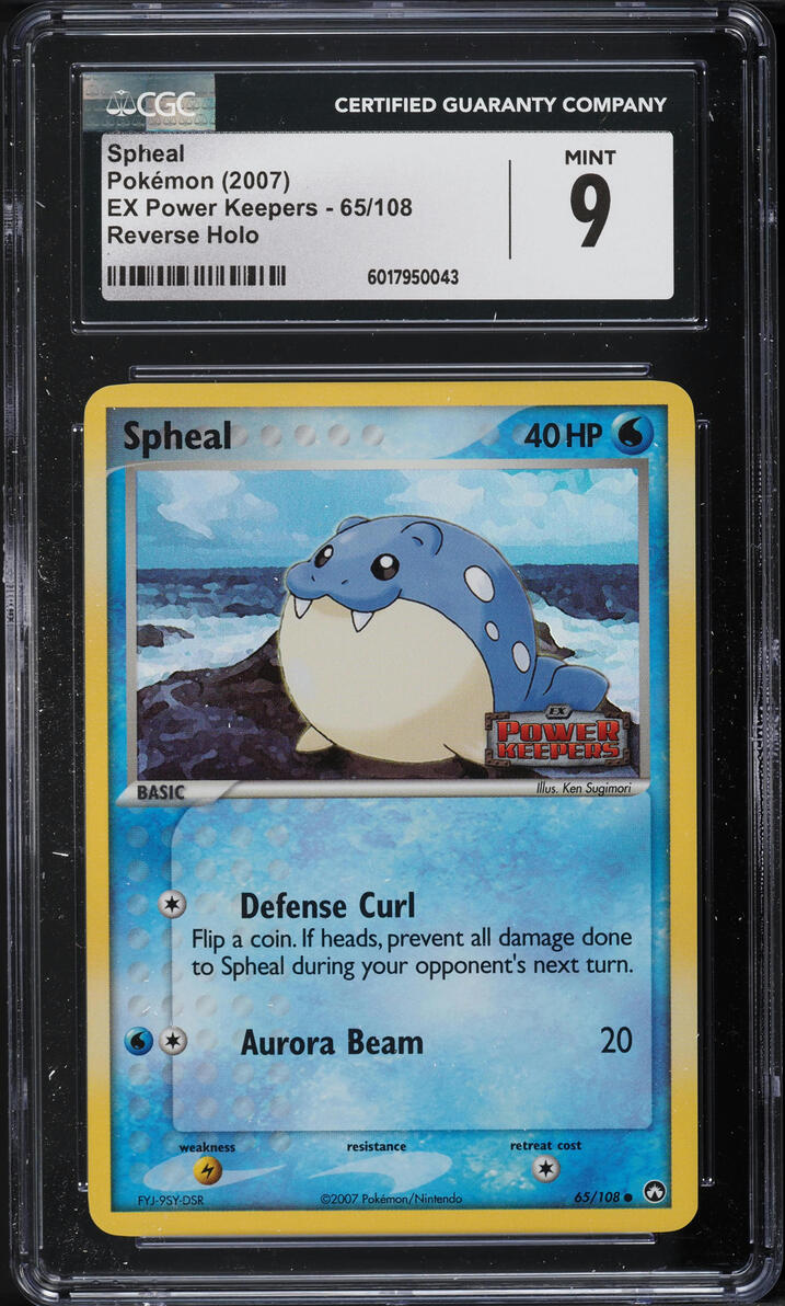2007 Pokemon EX Power Keepers Reverse Holo Spheal #65 CGC 9 MINT