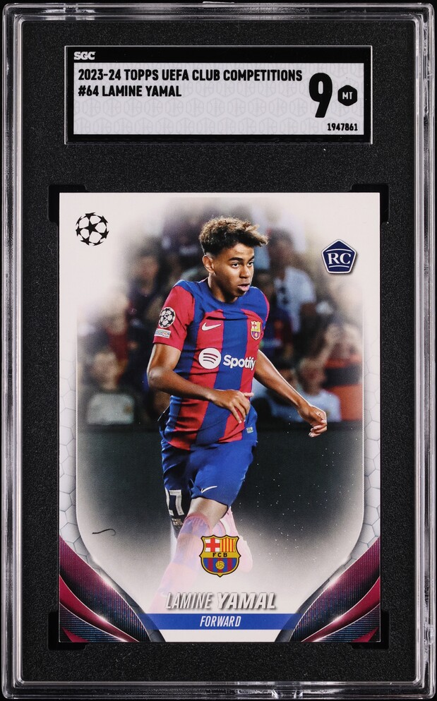 2023 Topps UEFA Club Competitions Lamine Yamal ROOKIE #64 SGC 9 MINT