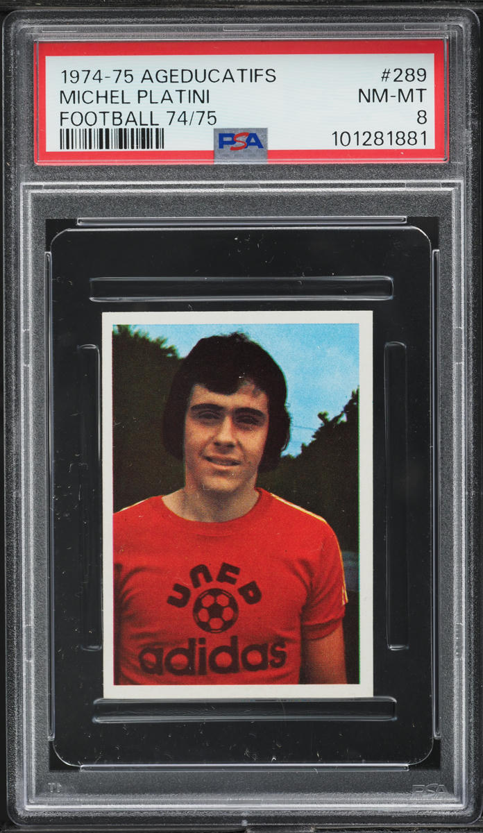 1974 Ageducatifs Soccer Michel Platini ROOKIE #289 PSA 8 NM-MT