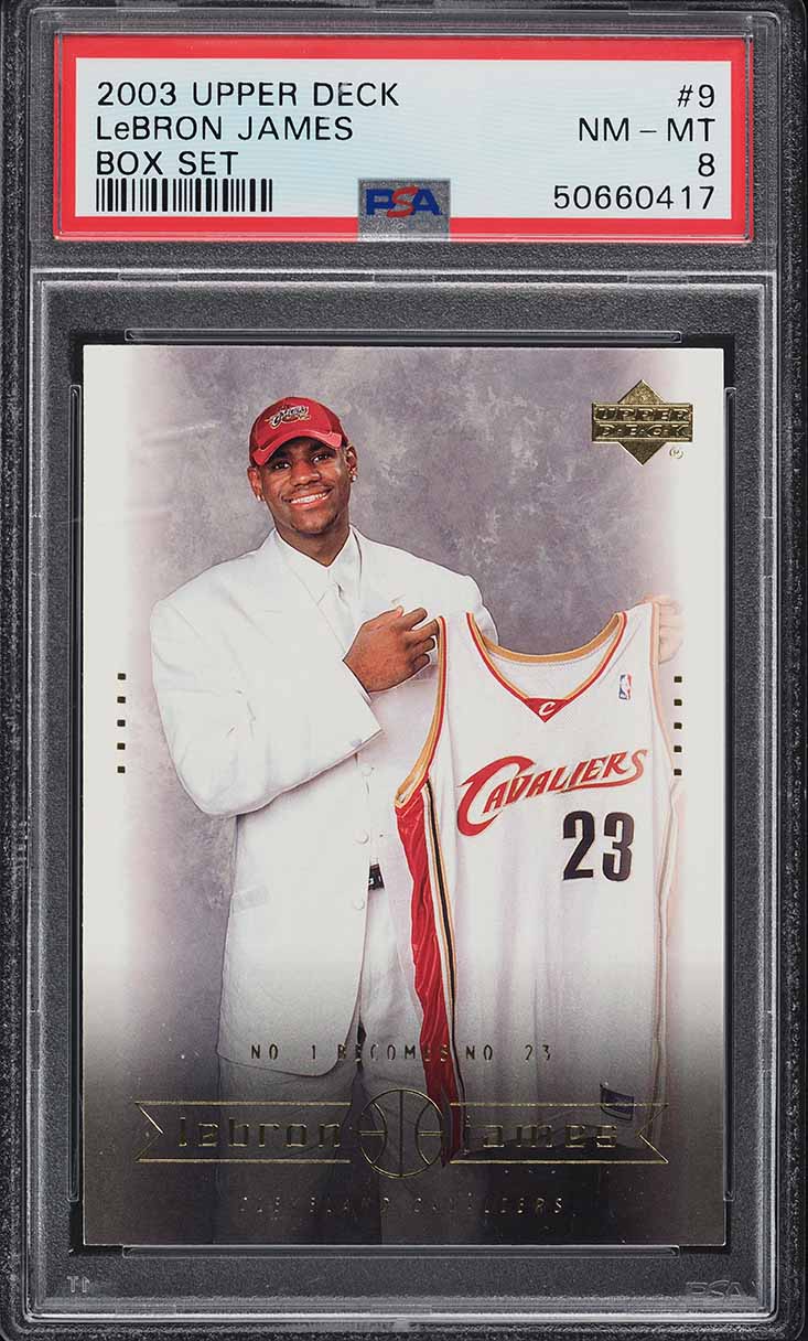 2003 Upper Deck Box Set LeBron James ROOKIE #9 PSA 8 NM-MT