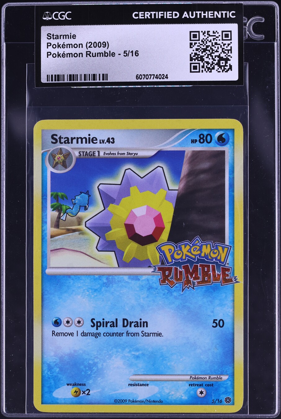 2009 Pokemon Platinum Rumble Starmie #5 CGC AUTH