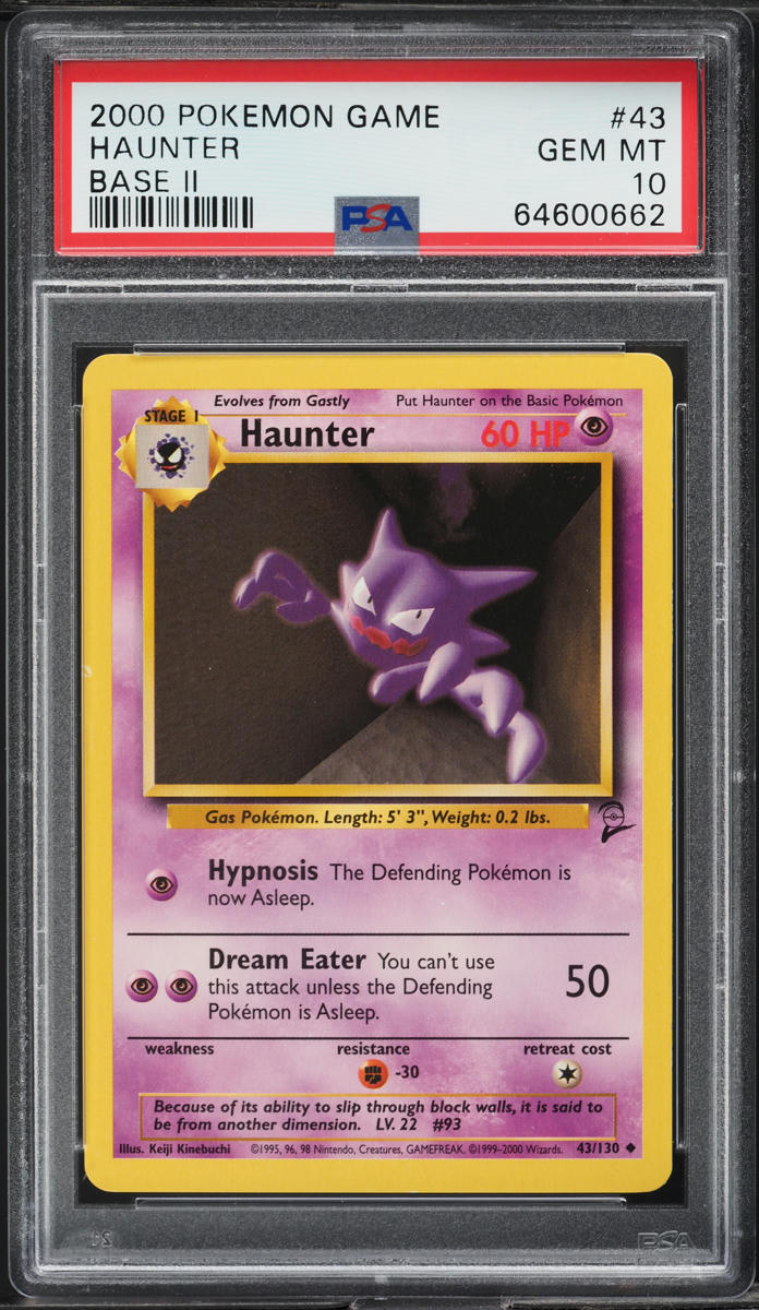 2000 Pokemon Base Set 2 Haunter #43 PSA 10 GEM MINT