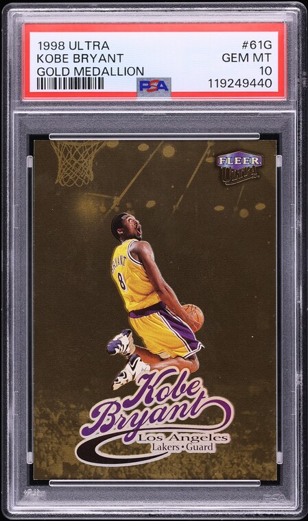 1998 Ultra Gold Medallion Kobe Bryant #61G PSA 10 GEM MINT