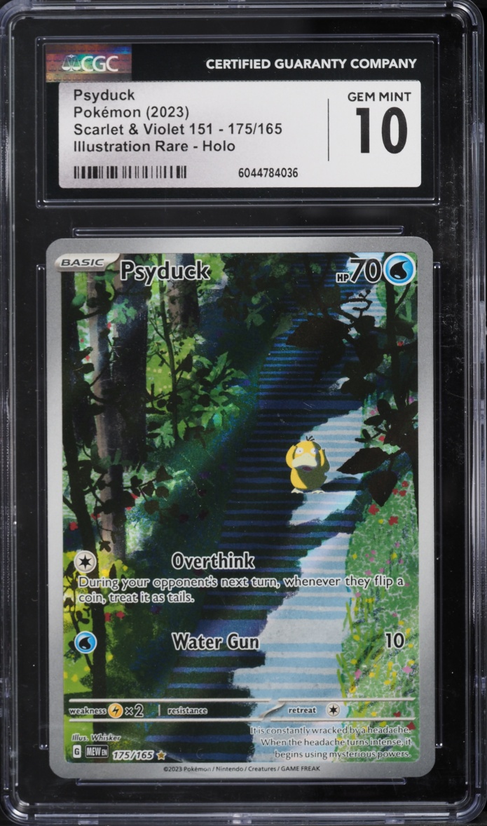 2023 Pokemon Scarlet & Violet 151 IR Psyduck #175 CGC 10 GEM MINT