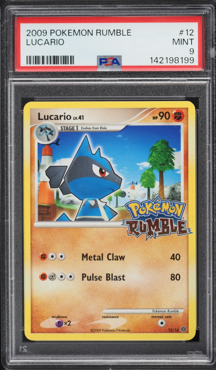 2009 Pokemon Platinum Rumble Lucario #12 PSA 9 MINT
