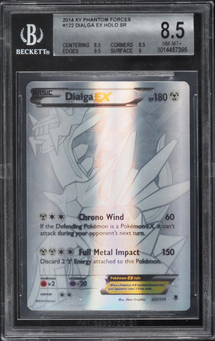 2014 Pokemon XY Phantom Forces Full Art Dialga EX #122 BGS 8.5 NM-MT+
