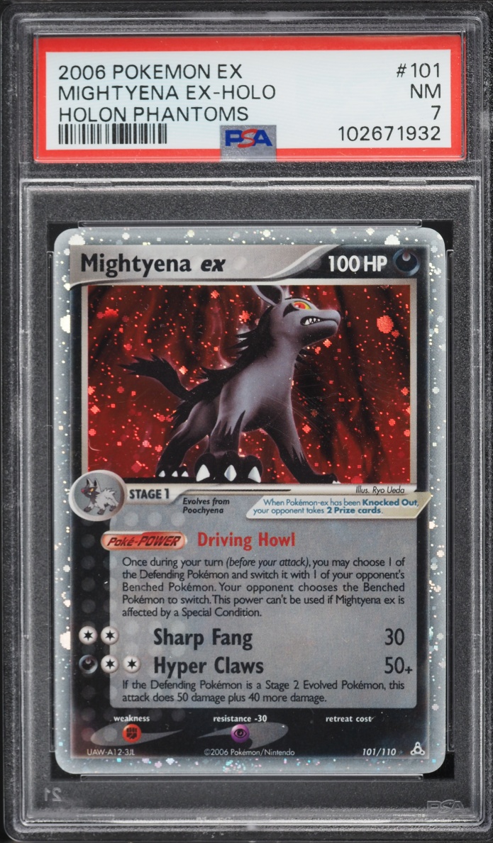 2006 Pokemon EX Holon Phantoms Holo Mightyena EX #101 PSA 7 NRMT