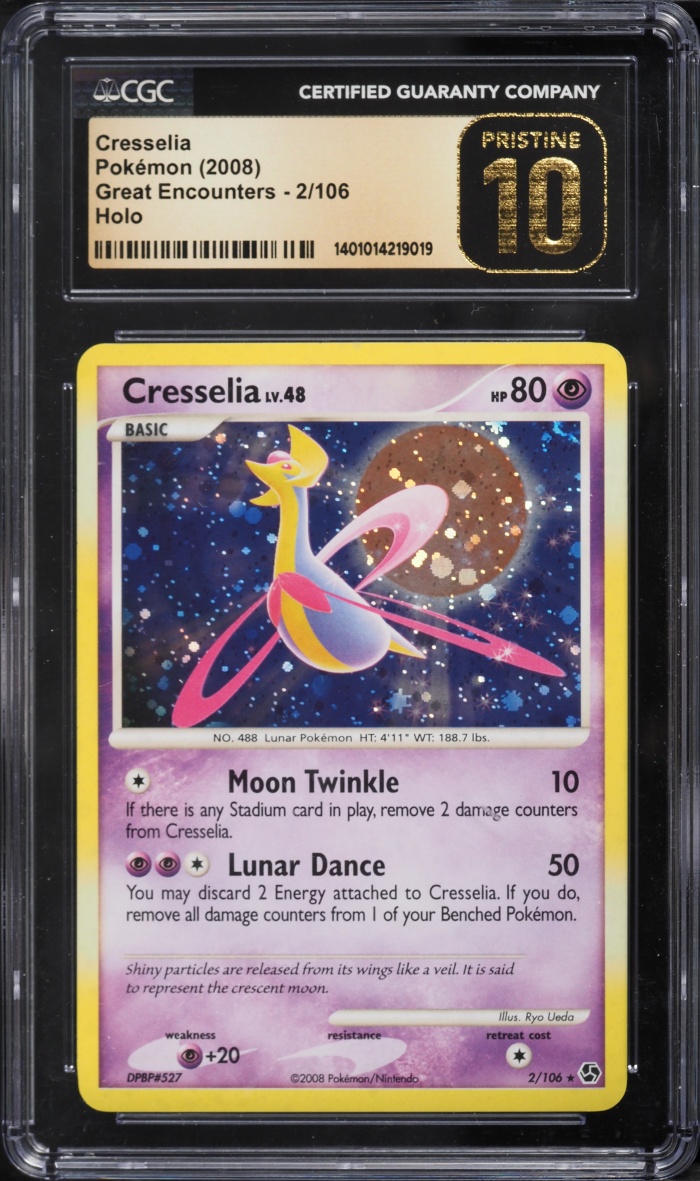 2008 Pokemon Diamond & Pearl Great Encounters Holo Cresselia #2 CGC 10 PRISTINE