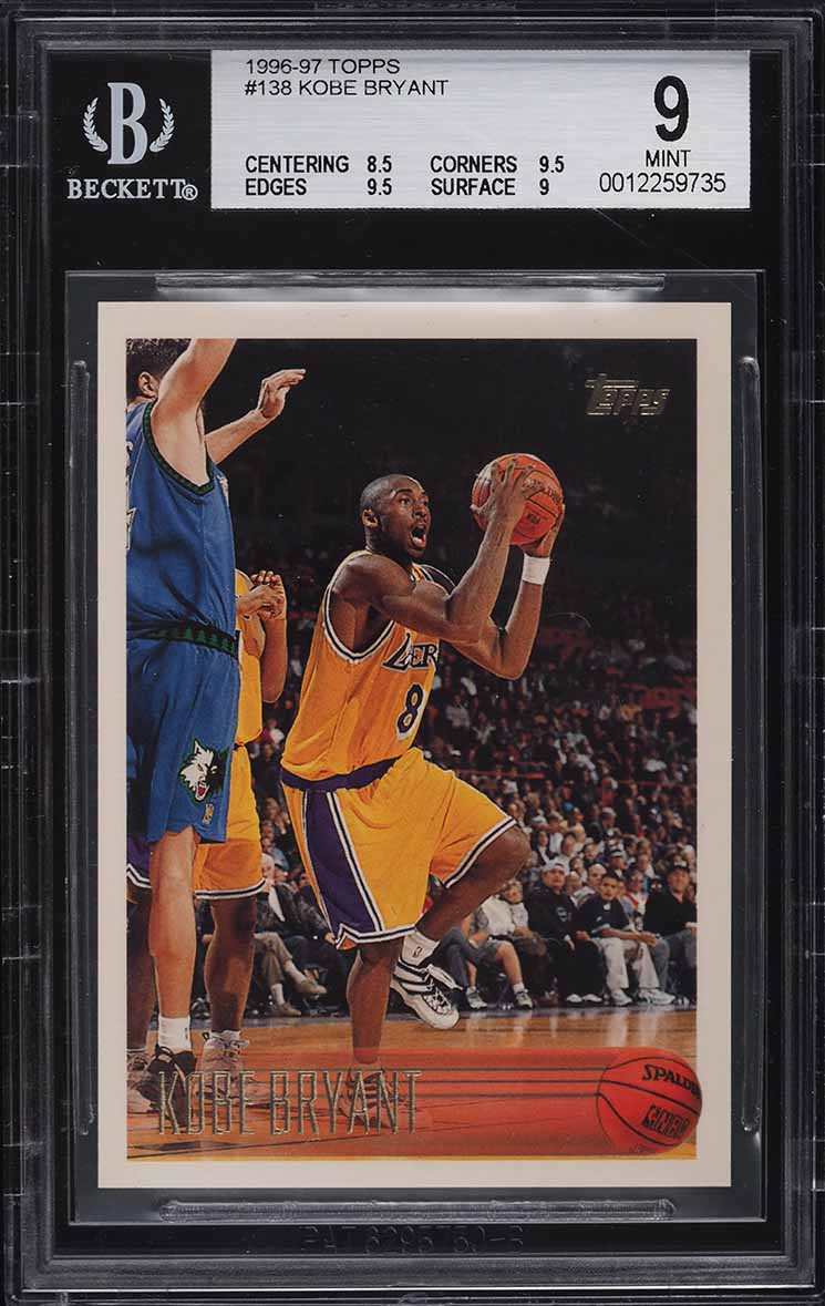 1996 Skybox Z-Force Z-Peat Zebut Kobe Bryant ROOKIE #3 PSA 8 NM-MT