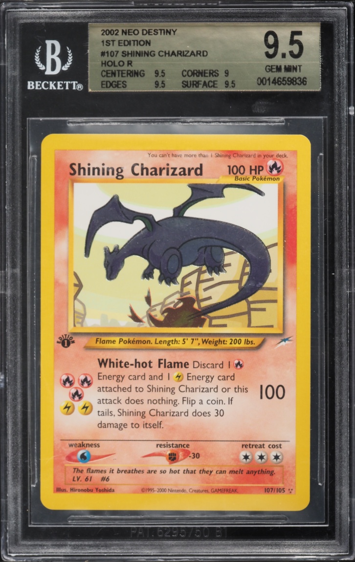2002 Pokemon Neo Destiny 1st Edition Shining Charizard #107 BGS 9.5 GEM MINT