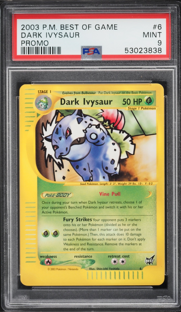 2003 Pokemon Best Of Game Promo Dark Ivysaur #6 PSA 9 MINT