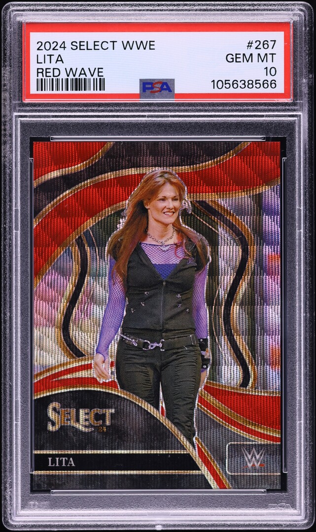 2024 Select WWE Ringside Red Wave Prizm Lita /99 #267 PSA 10 GEM MINT
