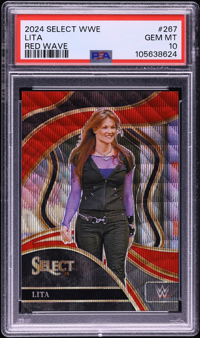 2024 Select WWE Ringside Red Wave Prizm Lita 1/99 #267 PSA 10 GEM MINT