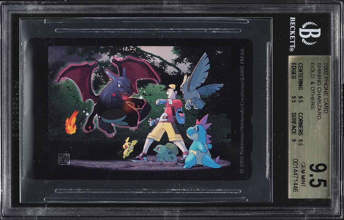 2002 Pokemon Japanese Phone Card Shining Charizard, Gold, & Others BGS 9.5 GEM