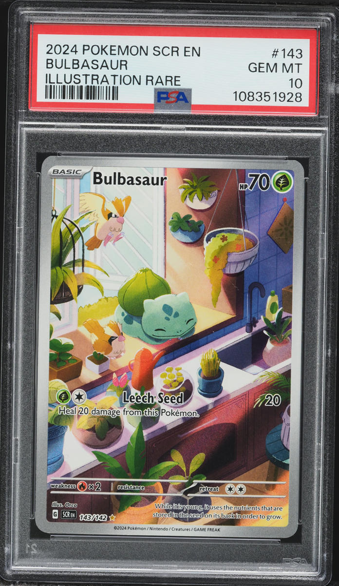 2024 Pokemon Scarlet & Violet Stellar Crown IR Bulbasaur #143 PSA 10 GEM MINT