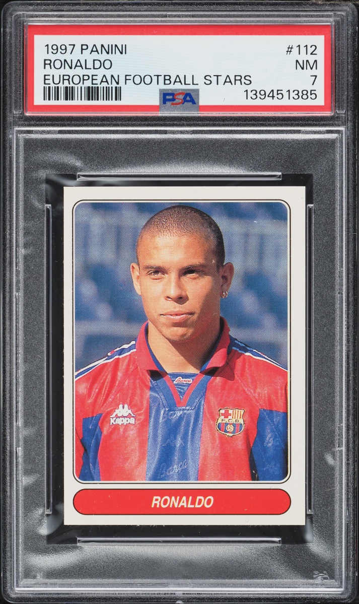 1997 Panini European Football Stars Ronaldo #112 PSA 7 NRMT