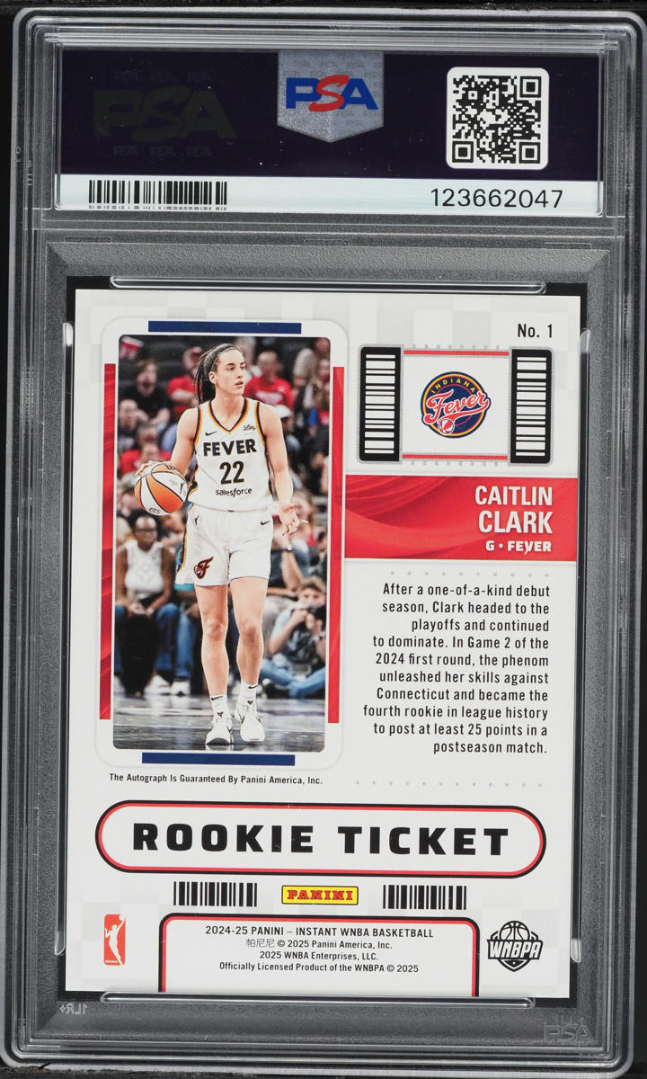2024 Panini WNBA Contenders Cracked Ice Caitlin Clark RC AUTO DNA 10 /25 PSA 10