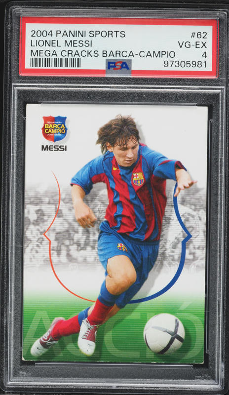 2004 Panini Sports Mega Cracks Barca Campio Lionel Messi ROOKIE