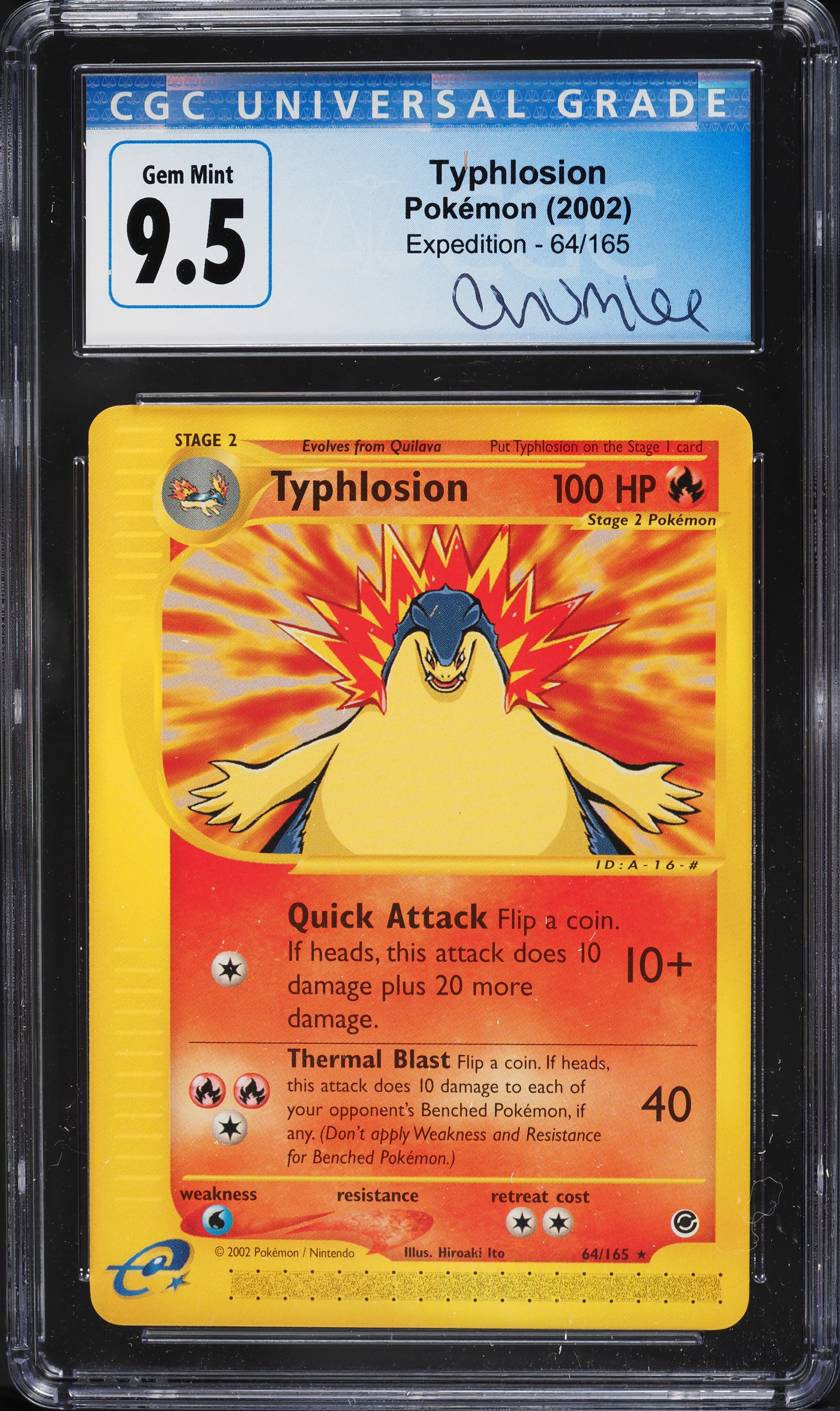 2002 Pokemon Expedition Typhlosion #64 CGC 9.5 GEM MINT