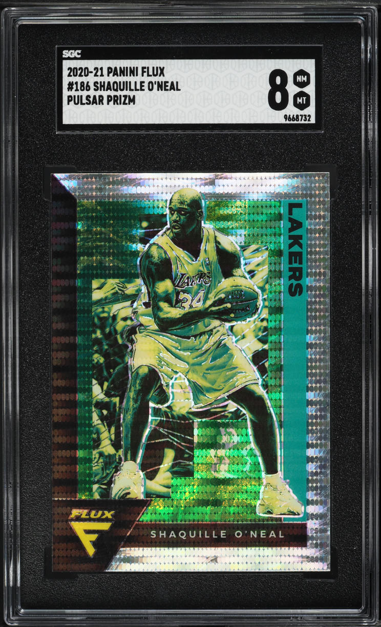 2020 Panini Flux Pulsar Prizm Shaquille O'Neal #186 SGC 8 NM-MT