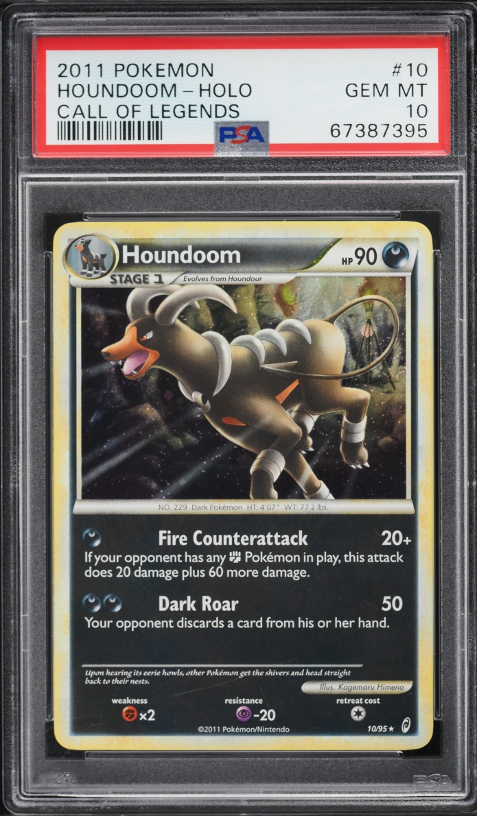 2011 Pokemon Call Of Legends Holo Houndoom #10 PSA 10 GEM MINT