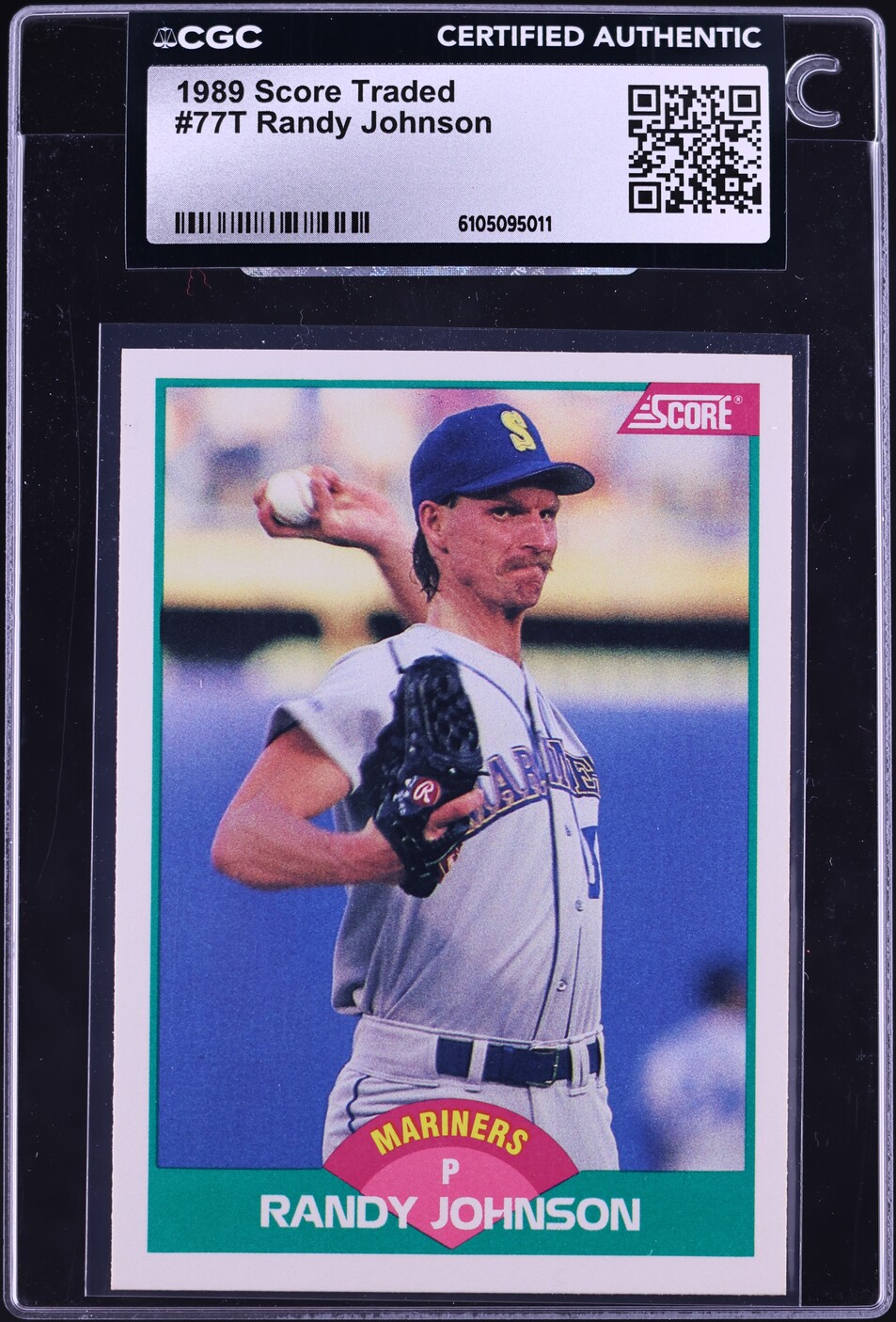 1989 Score Traded Randy Johnson ROOKIE #77T CGC AUTH