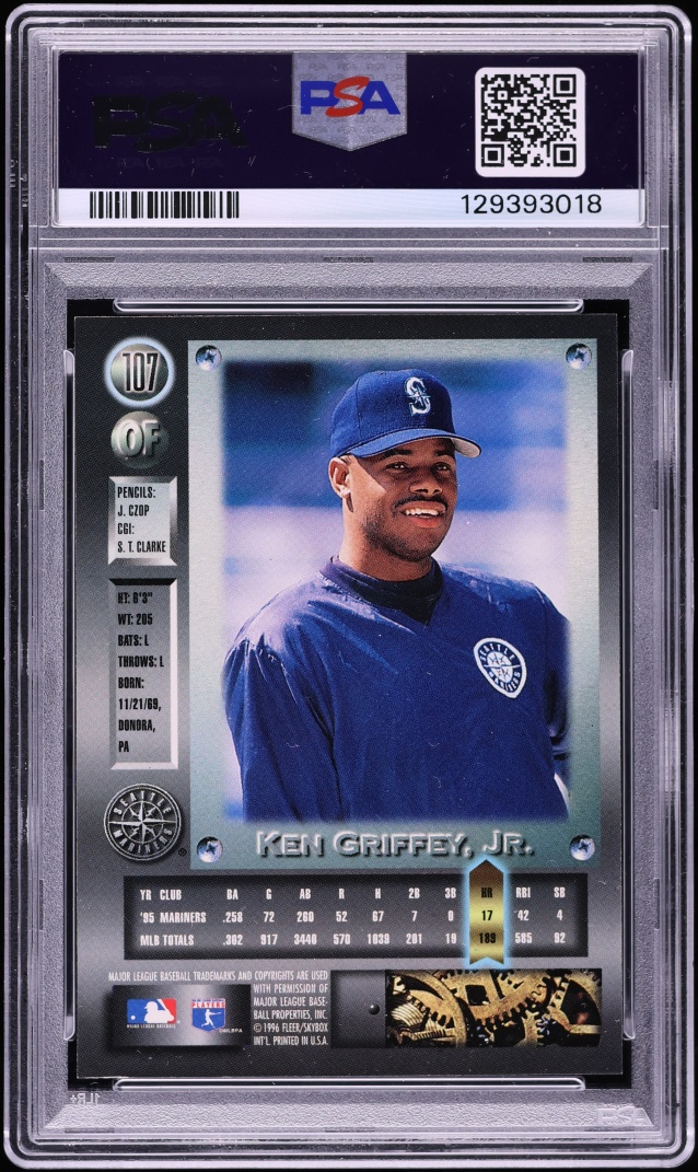 1996 Metal Universe Ken Griffey Jr. #107 PSA 8 NM-MT