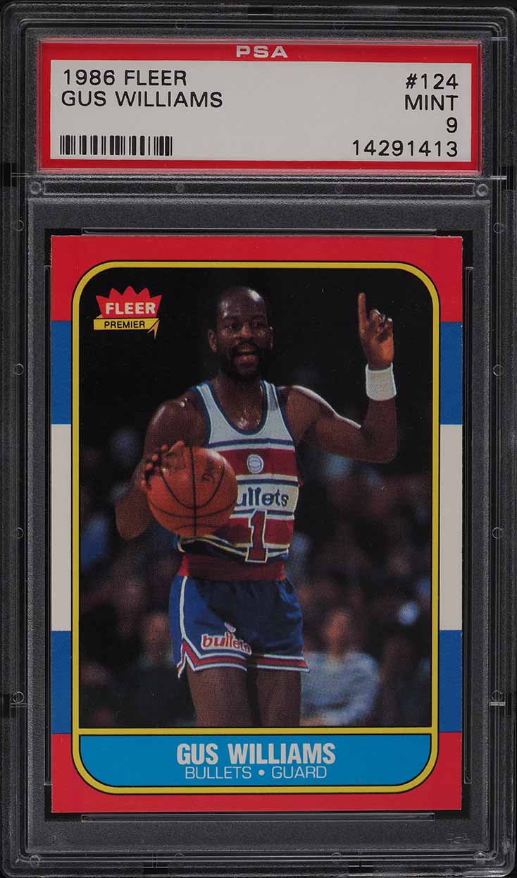 1986 Fleer Basketball Gus Williams #124 PSA 9 MINT