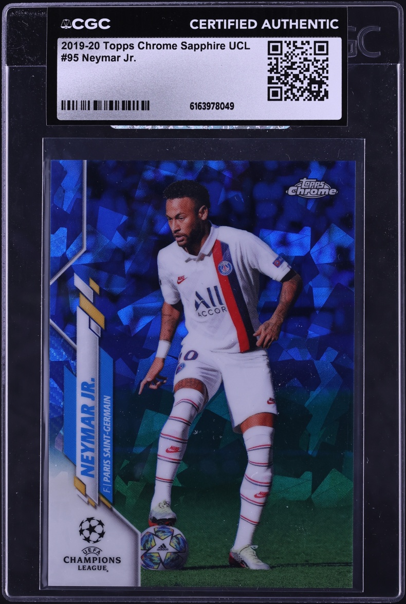 2019 Topps Chrome Sapphire UEFA Neymar Jr. #95 CGC AUTH