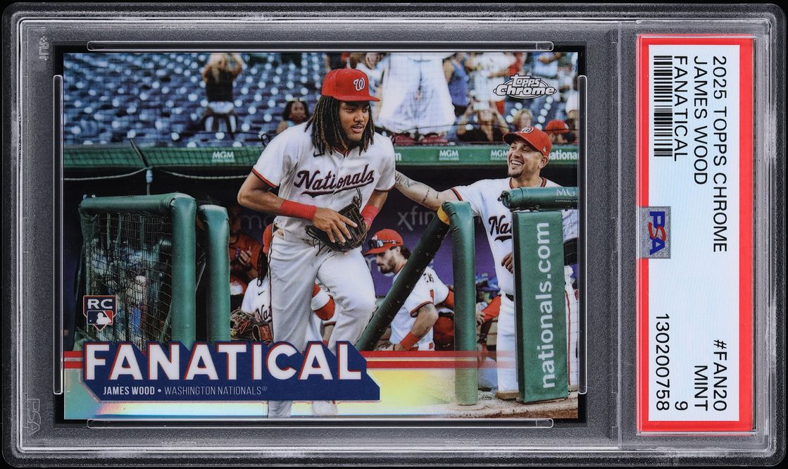 2025 Topps Chrome Fanatical James Wood ROOKIE #FAN-20 PSA 9 MINT