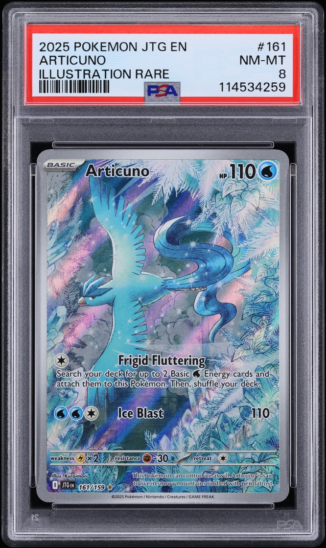 2025 Pokemon Scarlet & Violet Journey Together IR Articuno #161 PSA 8 NM-MT