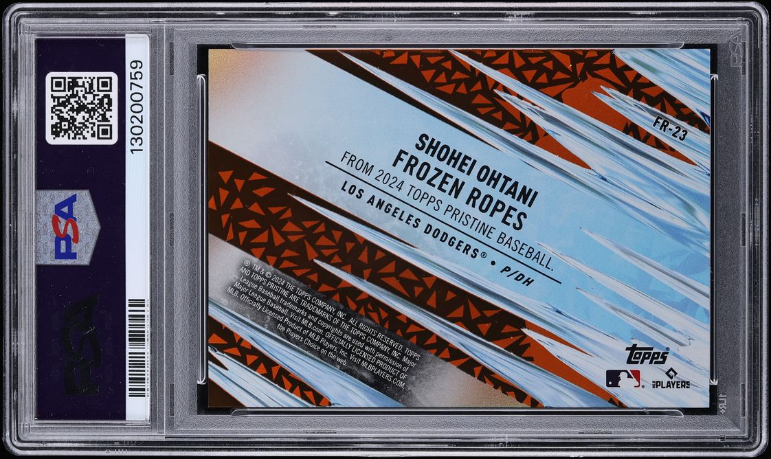 2024 Topps Pristine Frozen Ropes Orange Shohei Ohtani /25 #FR-23 PSA 10 GEM MINT - Photo 2