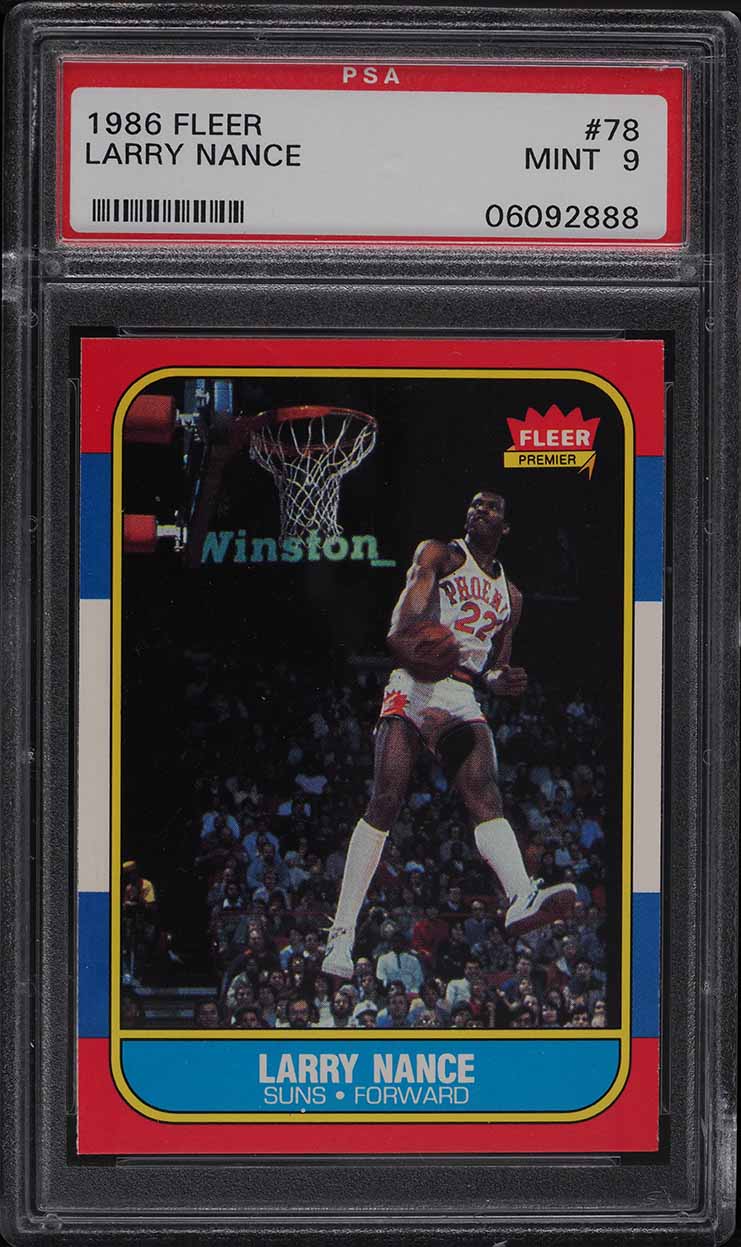 1986 Fleer Basketball Larry Nance #78 PSA 9 MINT